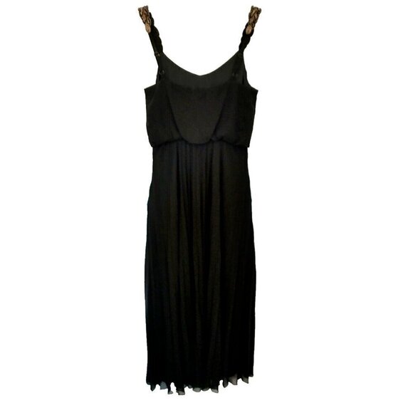 Bisou Bisou Sleeveless Pleated Blouson Black Long Formal Dress - Size 8 NWT - Picture 6 of 10